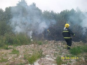 Extinguido un incendio forestal no termo municipal de Carballo